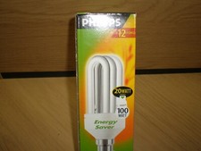 Philips Low Energy Power Saving CFL Stick Light Bulbs BC B22 Lamps