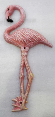 FLAMANT ROSE OU BRUN VIEILLI DÉCORATION EN FONTE