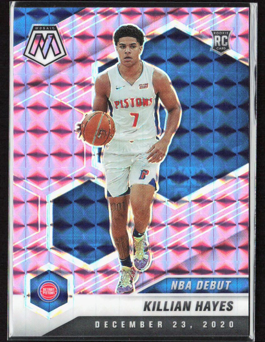 2020-21 Panini Mosaic Killian Hayes Purple Prizm Rookie NBA Debut /49 #270