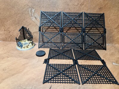 40k Gelände/ Basing Details. Maschendrahtzaun. 10 Platten. Druck. 