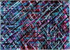 "Busy" 5" x 7" Original Acrylic Abstract Painting Art Unframed