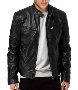 lambskin biker jacket
