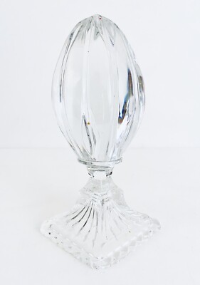 Vintage Crystal Glass Egg Paperweight Figure Solid Clear Vintage Crystal Glass Egg Paperweight Figure Solid Clear