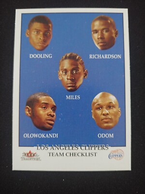 2000-01 Fleer Tradition Checklist Lamar Odom, Miles, Quentin Richardson #280 NBA