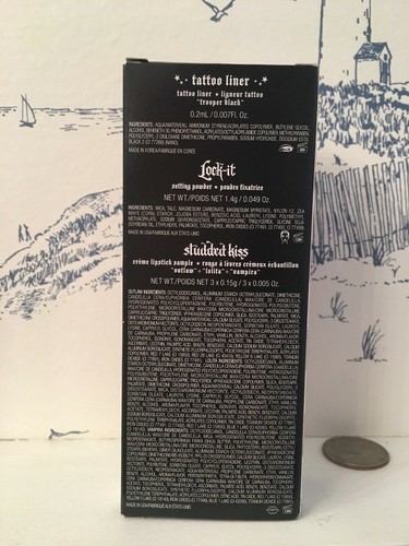 KAT VON D Gift Set! TATTOO LINER, SET POWDER, 3 LIP Samples Brand New in Box! - Picture 3 of 7
