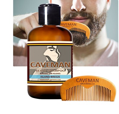 Premium Caveman  Beard Wash Shampoo 4oz (120ml) Hair Growth Stimulator