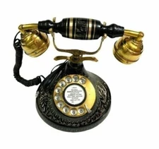 Brass Rotary Dial Working Telephone For Décor Antique Nautical Solid gift item
