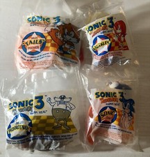 1993 McDonald's Happy Meal Sonic the Hedgehog 3 Set of 4 Tails Knuckles Robotnik