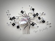Spider hair accessories bride, Spider hair clip, Gothic hair accessories wedding