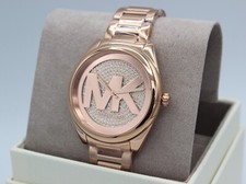 NEW AUTHENTIC MICHAEL KORS JANELLE ROSE GOLD CRYSTALS PAVE WOMEN'S MK7312 WATCH