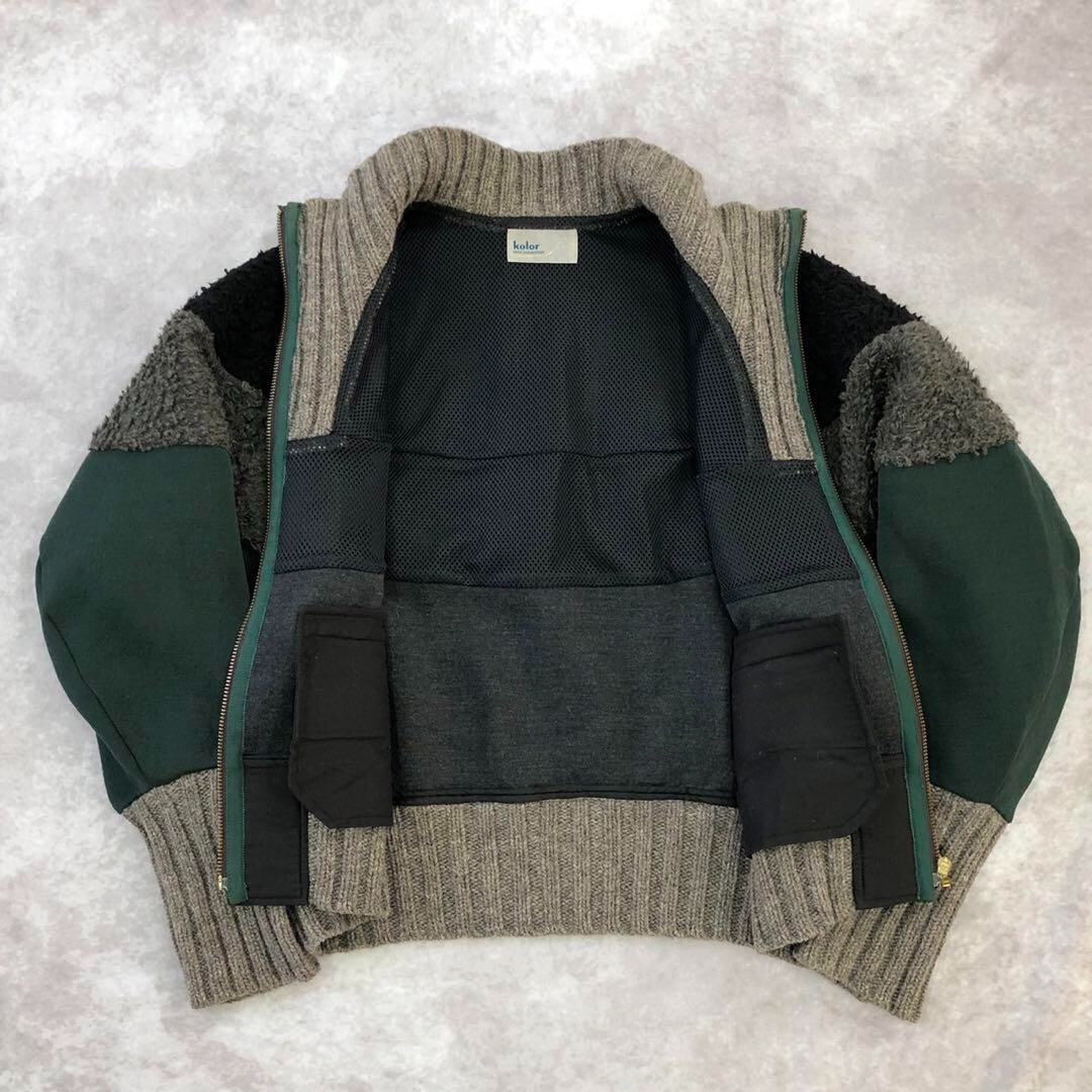 kolor Switching Knit Docking Blouson Wool Jacket Size S From