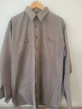 Red Kap Men's XL Long Sleeve Button Up Workwear Shirt