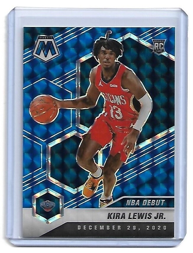 #/99 Kira Lewis Jr SP RC â–ª 2020-21 Mosaic BLUE Prizm NBA Debut #280 Rookie