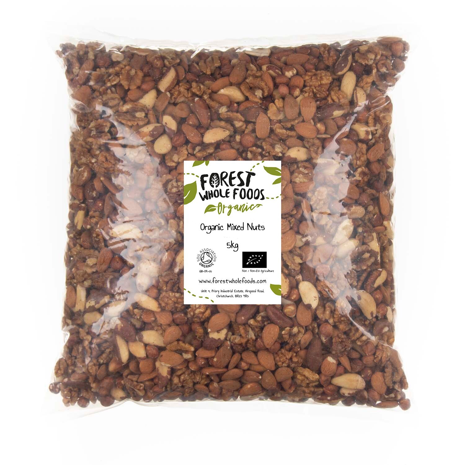 Organic Mixed Nuts (Almonds,Hazelnuts,Brazils,Walnut) 5kg - Forest Whole Foods