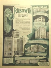 Russwin Distinctive Hardware New Britain, CT Landmarks Vintage Print Ad 1927