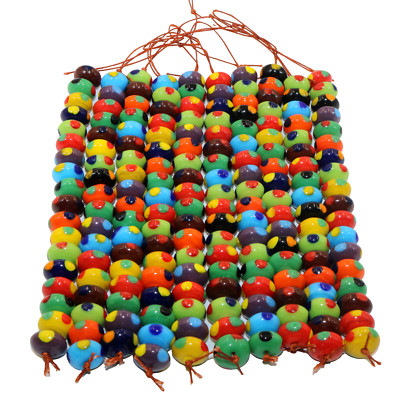 10 Strands 16mm Colorful Jewelry Beads, Beautiful Handmade Lamp Work Glass Beads