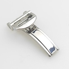 16mm Silver Folding Deployment Clasp for IWC Rubber Leather Watch Band Strap