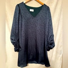 Adrienne Green Long Sleeved Shift Dress Size S