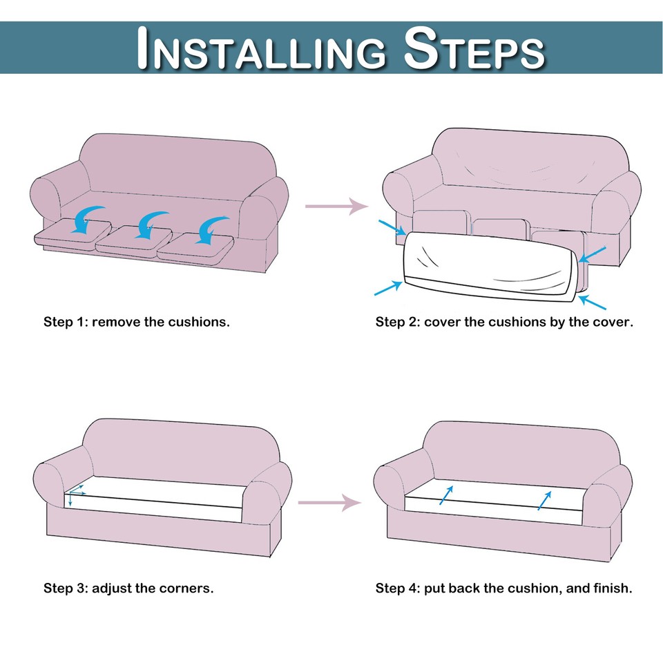 Sofa Cushion Cover Stretch Slipcover Crushed Velvet Sofa Covers Protector Home eBay