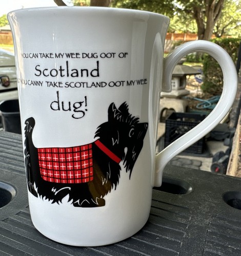 Highland China Mug Scottie Dog Scottish Slogan Made In Scotland Terrier “my Dug” - Picture 2 of 6