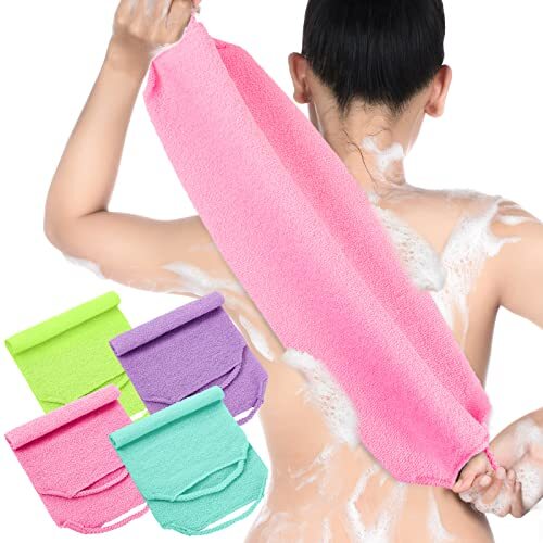 Paquete de 4 depurador de espalda elástico exfoliante lavado corporal de paño depurador posterior - Imagen 1 de 6