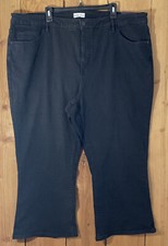 NWT Ava Viv Women's Size 26W Black High Rise Ankle Bootcut Stretch Jeans New