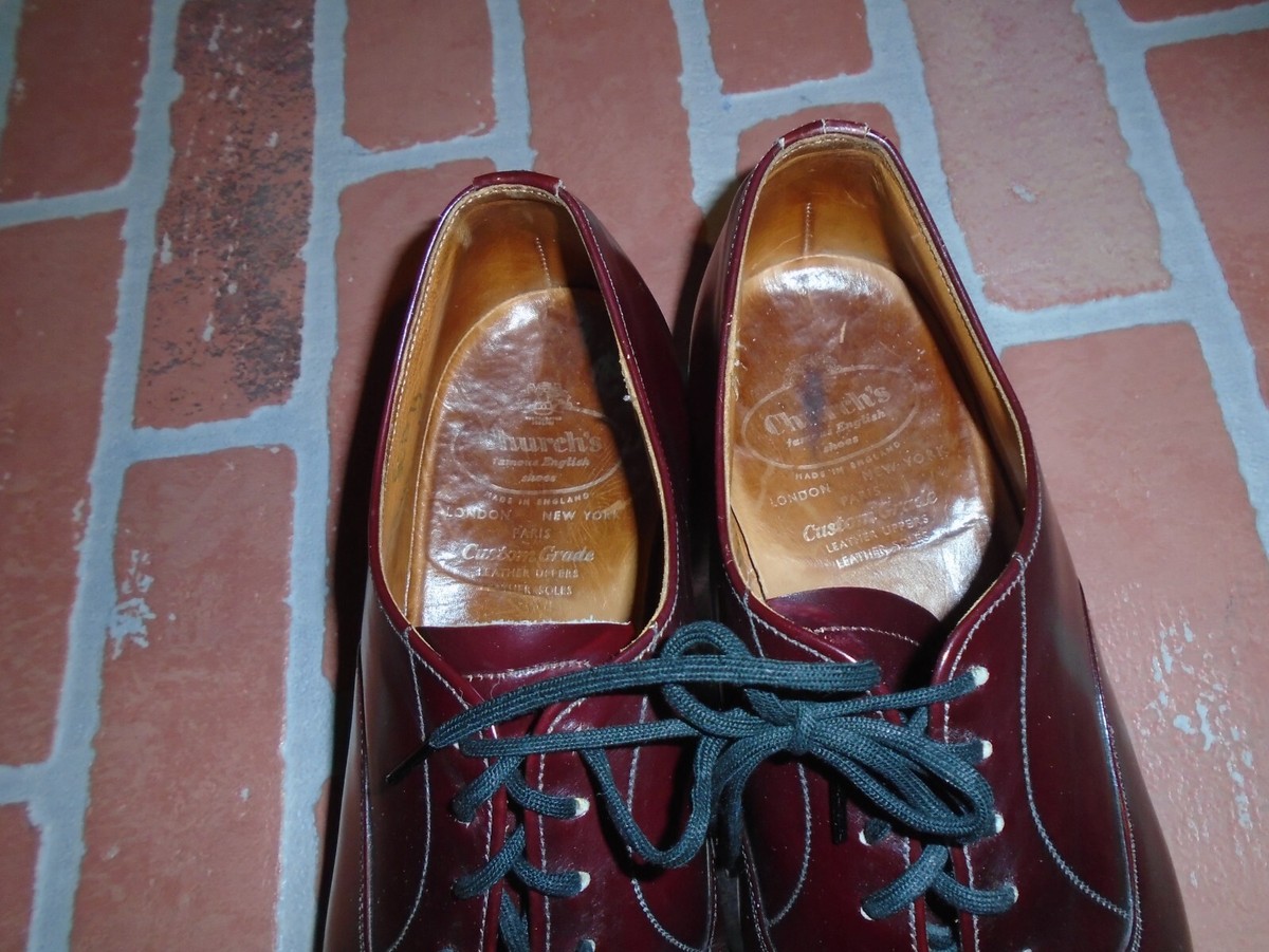 CHURCH'S VINTAGE MENS DRESS SHOES MADE IN ENGLAND SIZE D 80 CHURCH'S VINTAGE MENS DRESS SHOES MADE IN ENGLAND SIZE D 80