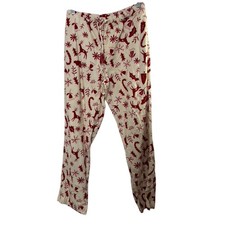 Hanna Andersson Red  Ivory Holiday Christmas Flannel Pajama Lounge Pants XS