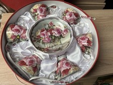 Elegantes Espresso-/Teeservice mit Rosenmotiv – 6 Tassen im Geschenkset