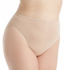 Shadowline 17805P Plus Size Spandex Hi-Leg Brief Panty Nude 1X 