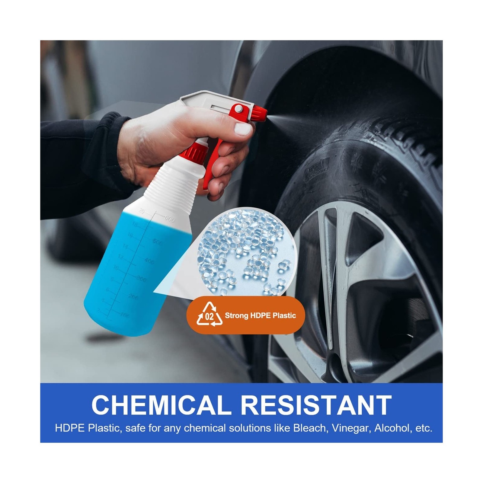 Bealee Spray Bottles (4 Pack, 24 Oz) Refillable Empty Plastic Water Spraying ...