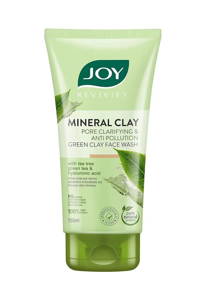 @ Joy Revivify Green Clay Face wash With Tea Tree & Green Tea 150ml J028 K002 - Image 4 of 4