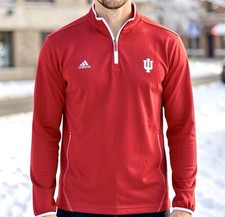 Indiana University M 1/4 Zip Athletic Top VGUC