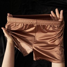 Mens Ice Silk Underwear Breathable Boxer Shorts Seamless Satin Soft Briefs