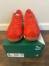 Puma Easy Rider Vintage Mens Red Suede Lifestyle Sneakers Shoes