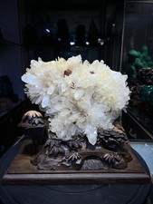 20.9LB Natural clear Quartz pyrite paragenic ore mineral specimen healing+stand