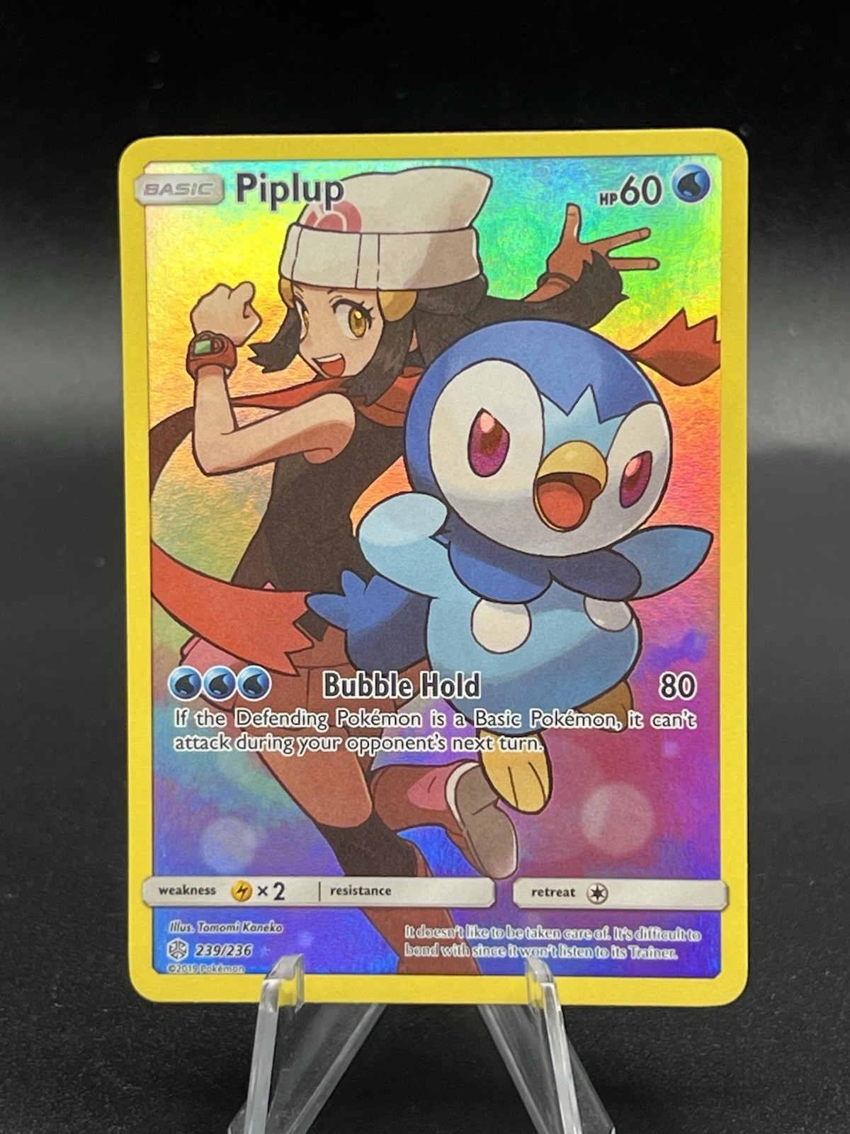 Piplup (Secret) 239/236 Sm-Cosmic Eclipse Holo Pokemon NM BK3