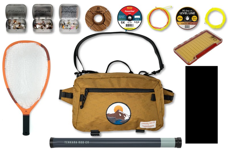 New Tenkara Rod Co. Teton Zoom Fly Fishing Bundle - incl. Net,Pack, Flies, Lines