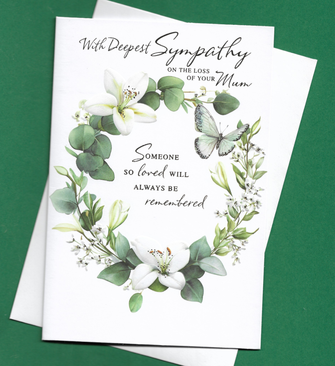 Mum Deepest Sympathy Card On The Loss Of Your Mum Bereavement Condolence 19x13cm