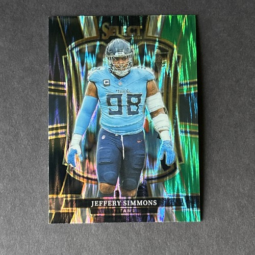 Jeffery Simmons [Black Green Prizm Shock] #125 2025 Panini Select card