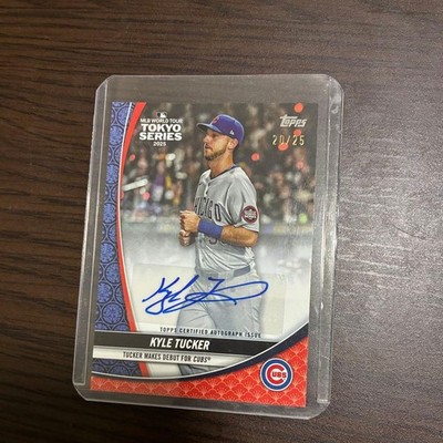 Kyle Tucker Autographed Card 2025 Topps Update 20/25 MLB World Tour Tokyo