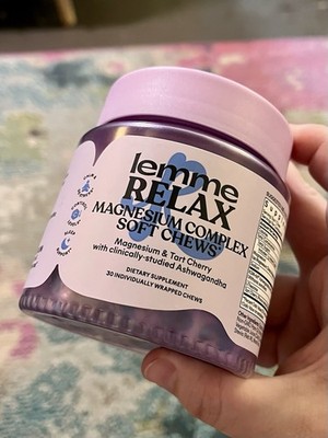 Lemme Relax Magnesium Soft Chews Blackberry Lemonade 
