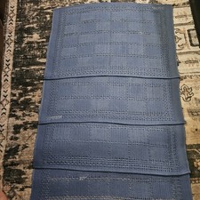 Vintage Set of 4 Pure Irish Linen Placemats Doillie Style Made In Ireland (blue)