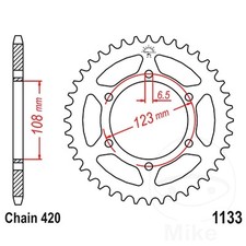 JT Rear Sprocket 65 Tooth 420 Pitch JTR1133.65 Fits Sachs MadAss 50 2004-2005