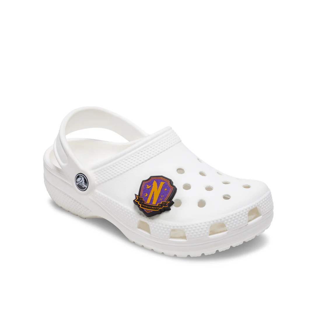 Crocs JIBBITZ™ WEDNESDAY NEVER  ** 100percent Authentic Rare SHOES CHARM image 2