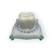 VINTAGE The Toothfairy's Baby Tooth Bank teeth storage nursery blue NO STOPPER