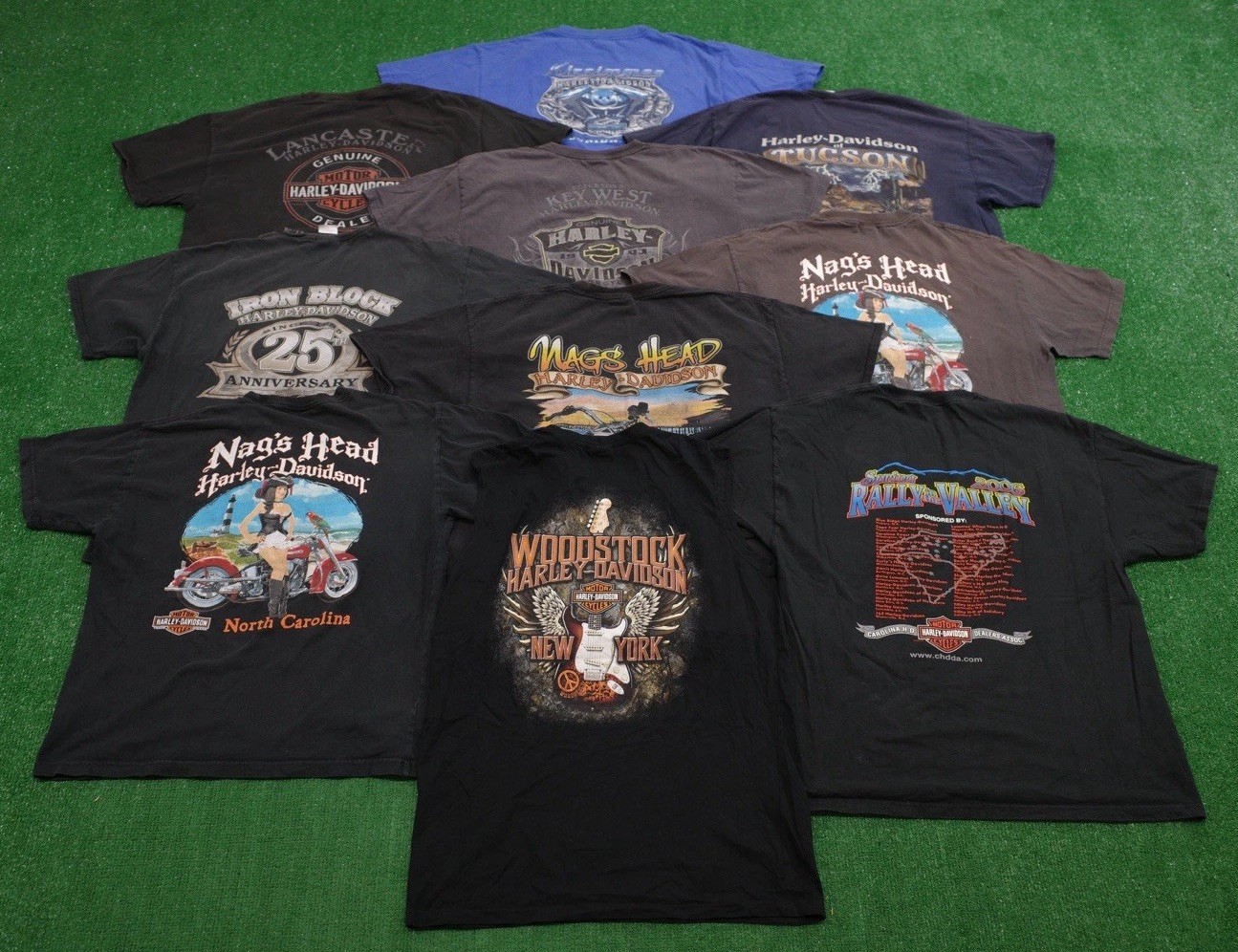 Lot of 10 Harley Davidson Motorcycle T Shirts Y2K 90s Biker Men’s Size XL