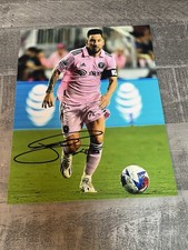 Foto firmata Lionel Messi autografata 8x10 F.C. Barcellona con stella del calcio COA