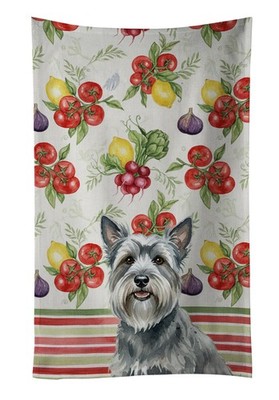 Caroline's Treasures Gray Skye Terrier Vegetables Kitchen Towel WDK8424KTWL