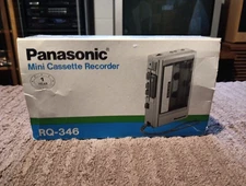 Panasonic RQ 346A Mini Cassette Tape Recorder Player *WORKS* *IOB*